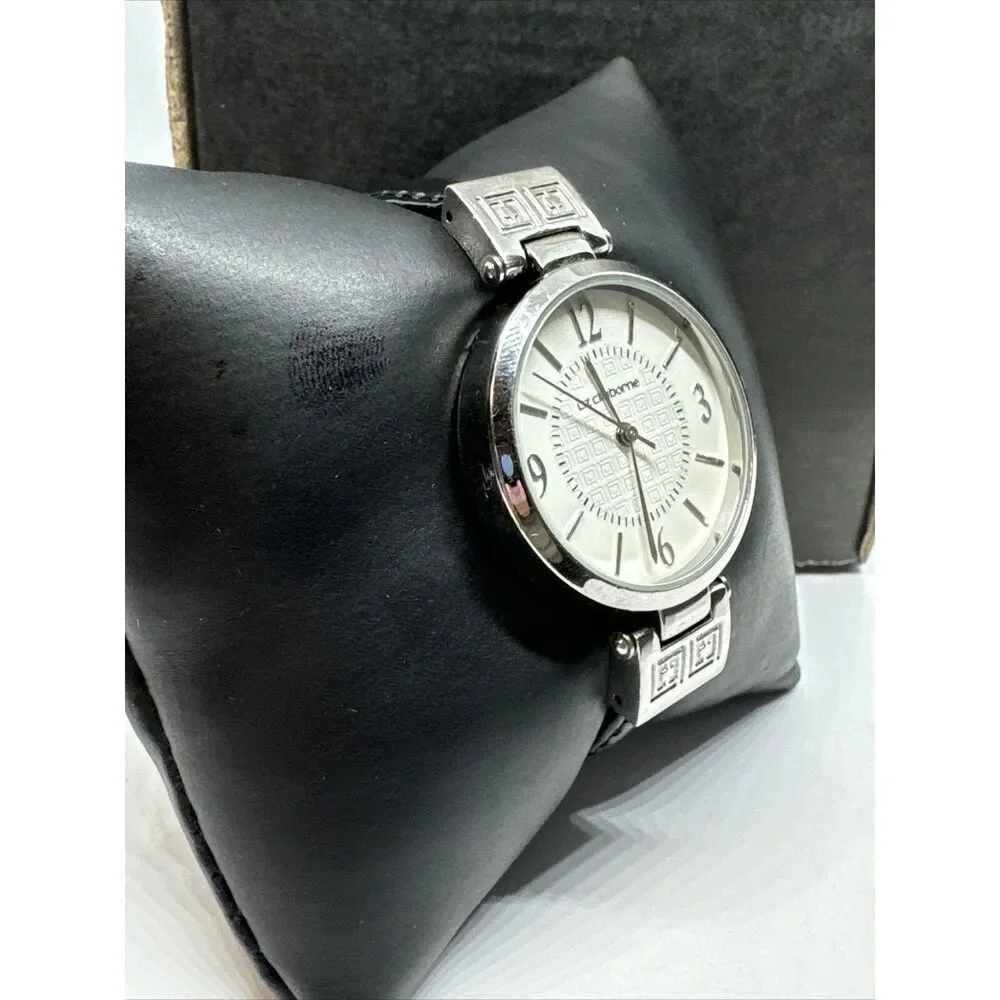 Liz Claiborne LC1013 Women's Black Leather Analog Dial Quartz Wrist Watch JNA190